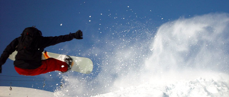 Snowboarder in Les Deux Alpes