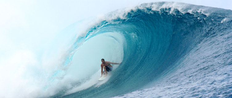 Surfing is a big attraction in Tahiti