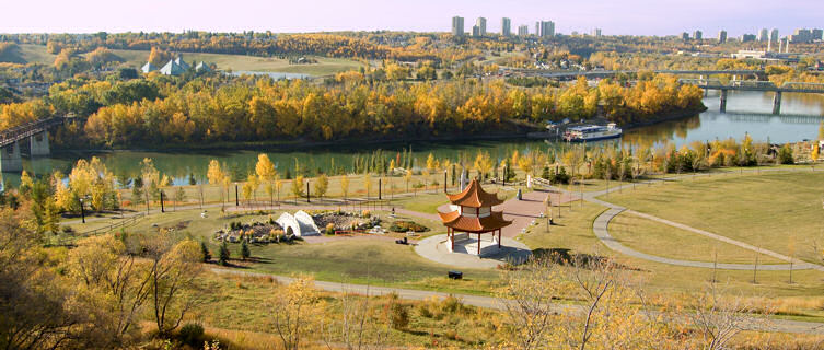 The city of Edmonton offers plenty of green space
