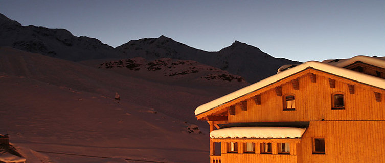 Val Thorens chalet at night