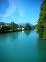 Stroll alongside the nearby river Aare - the water's green colour comes from melting glacier ice.