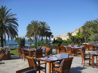 The outdoor taverna is a good option for Cypriot meze